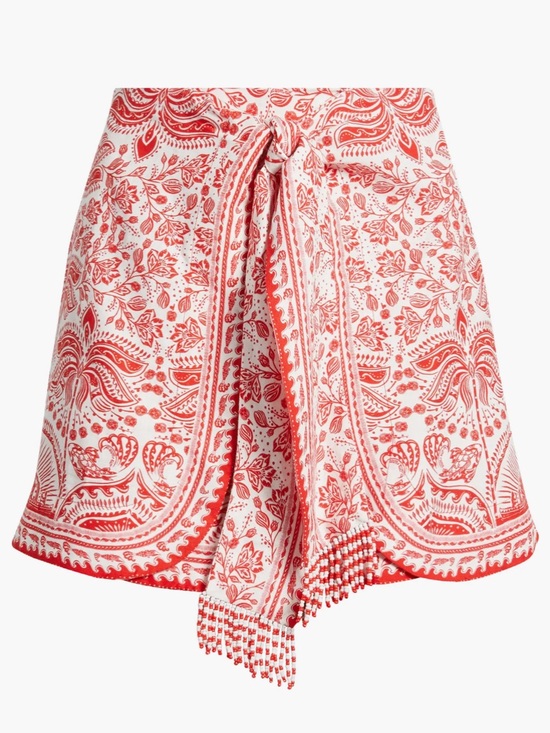FARM Rio Pants - Women’s Sz. M - FARM Rio "River Ride" Linen Blend Shorts